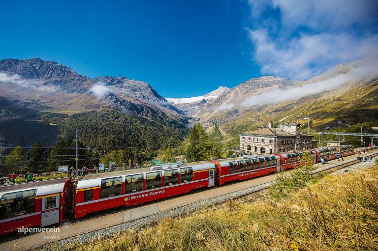 Alpenverein OEAV.CZ Rhétská dráha Švýcarsko